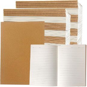 120 Pack Kraft Paper Notebook Journals A5 Journal Softcover حكمت المجلات المبطنة المطبوعات بالجملة للطلاب البالغين الذين يكتبون Sketch Journal Journal School School Schools School School