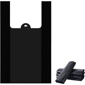 Black Small T-Shirt Trash Bags,Perfect for Dogs&Cats Poop Bags,Desk&Car Waste bags,Biodegradable with Handles (100 Count)