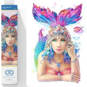 Diamond Dotz Mystic Mermaid Diamond Painting Kits للبالغين - مجموعات فن الماس أكياس حرفة إبداعية مريحة مع Dotz Gems 16.1x20.1