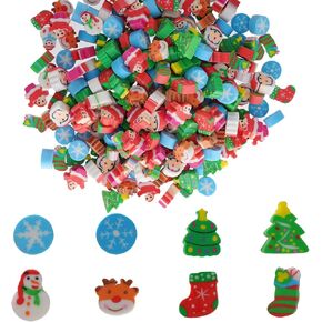 NYDOTD 240pcs محو عيد الميلاد ، محو قلم رصاص عيد الميلاد المصغرة لمحورين شجرة الكريسماس ، الجدة الجدة ، هدايا عيد الميلاد المدرسية ، المكافآت المنزلية (MINI)