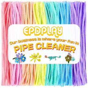500 PCS أنابيب أنابيب ، سيقان تشنيل متعددة الألوان ، منظفات تشنيل لعيد الميلاد عيد الأم ديي ديكورات المشروع الفني (6 مم × 12 بوصة)