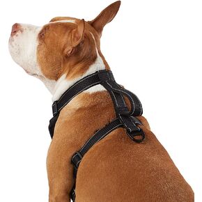 KONG Max Ultra Durable Neoprene Padded Chest Plate Dog Harness Offered by The Barker Company (Black, Large)