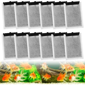 MEWTOGO 12Pcs Large Filter Cartridges Compatible with Tetra Whisper Bio-Bag L, Aquarium Replacement Filter with Ultra-Activated Carbon for Tetra Whisper IQ20,30,45,60, PF20,30,40,60, 20i,40i Filters