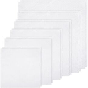 12 PCS Embroidery Fabric, Pre-Cut White Natural Cotton Embroidery Cloth Fabric, 6 Different Sizes 5.9 to 13.8inch, Embroidery Cloth Squares for Embroidery Garment Craft