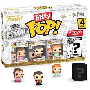 Funko Bitty POP HP GOF - Hermione, 4-Pack and A Surprise Mystery Mini Figure - 0.9 Inch (2.2 Cm) - Harry Potter Collectable - Stackable Display Shelf Included - Gift Idea - Party Bags Stocking
