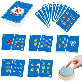 Math Games for Kids, Math Manipulatives, Card Games with Call Bell, Addition & Subtraction Board Games, Number Flash Cards, Math Learning Toys, Family Travel Games, Classroom Must Haves