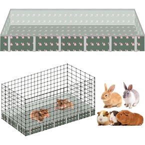 بطانة قفص خنزير غينيا 48 "× 24" × 4 "، Pletpet مقاومة للماء Oxford قطعة قماش غينيا خنازير القفص السفلي لبطانة قابلة للغسل لخنازير غينيا تسرب للحيوانات الصغيرة