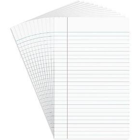 Staples 534354 Notepads 5-Inch x 8-Inch Narrow White 50 Sh./Pad 12 Pads/PK