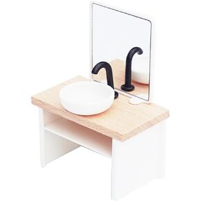 Miniature Dollhouse Sink Cabinet,Dollhouse Bathroom Washbasin,Miniature Bathroom Sink,1 12 Scale Miniature Dollhouse Bathroom Furniture Accessories