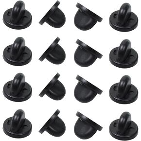pson 150PCS 0.4 Inch PVC Rubber Pin Backs, Butterfly Clutch Pin Back, Black Pin Cap Keepers for Uniform, Tie, Badges