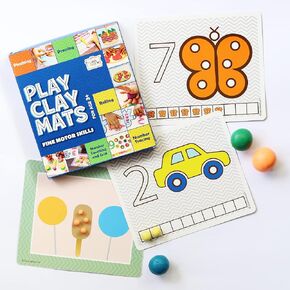 PlayClay Mats for Kids by Trunkworks | 11 Play Mats for Clay or PlayDoh or Dough for Ages 3 and up | Develops Motor Skills, Imagination, Creativity | Family Travel Games for 3, 4, 5, 6 Years