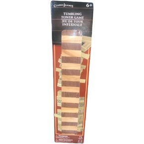 Tumbling Tower 72pcs DIY Carving Travel Size Building Blocks Wood Stacking Balancing Night Game for House Parties Holiday