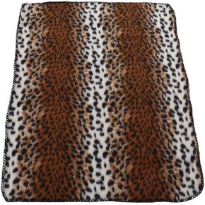 Fleece Pet Blanket, Effectively Isolate Warm and Comfortable Blanket Kennel Blanket for Camping for Travel for Hotel for Beach(Leopard Print, S)