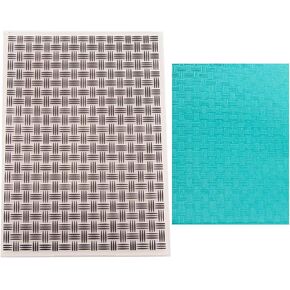 3-D Texture Basket Weaving Embossing Folders for Card Making Weaving Pattern Embossing Template for Paper Crafting Scrapbooking Decoration 5“x7"