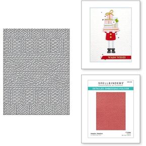 Spellbinders Sweater Weather Merry Collection Embossing Folder, semi-Opaque