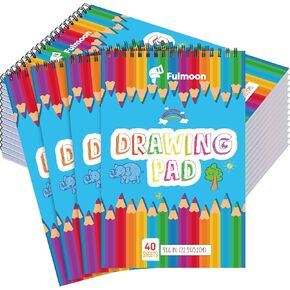 Fulmoon 25 Pack Sketch Pad for Kids Drawing Pad 40 Sheets Sketch Book Book Book Book Drawing Paper Art Supplies for Crayons Pencils School Kid Party Party Form