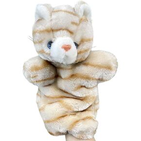 Plush Cat Hand Puppet Interactive Animal Toys for Role Play Storytelling Preschool Teaching Gifts for Kids Boys Girls