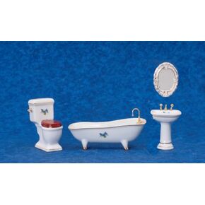 Porc Bath Set/4/Flowers