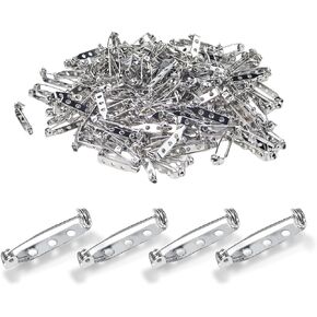 200pcs دبابيس بروش ظهورهم قفل السلامة ، دبابيس دبابيس فضية دبابيس دبابيس دبابيس البار المجوهرات مع قفل شريط خلفي ، دبابيس بار الشارة الشارة السلامة للحرف اليدوية.
