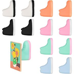 12 PCS Magnetic Locking Pin Backs for Enamel, Silicone Thumbtack Backings for Refrigerator Magnets Home Decor Gift, Not Included Enamel Pins (Multicolor1)