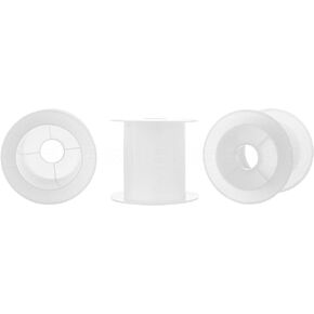 CleverDelights White Plastic Spools - 1 5/8" x 1 7/8" - 10 Pack