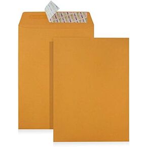WINPAQ 6 x 9 Self-Seal Brown Kraft Catalog Envelopes - 28lb, 50 Count, Ultra Strong Quick-Seal, 6x9 inch - Filing, Storing or Mailing Documents