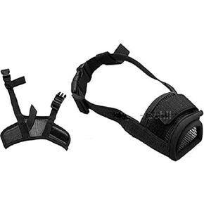 Dog Muzzle Mouth Cover, Adjustable Pet Muzzles Anti-Biting Anti-Barking for Small Medium Large XL Dogs, Puppy for Breathable Mesh & Soft Flannel,Durable Safety Mask (Extra Large, Black)