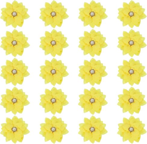 PATIKIL Fabric Brooches Flowers, Fabric Flowers for Brooch Pin Sewing Fabric Appliques Headband Embellishments with A Pearl in Saudi Arabia