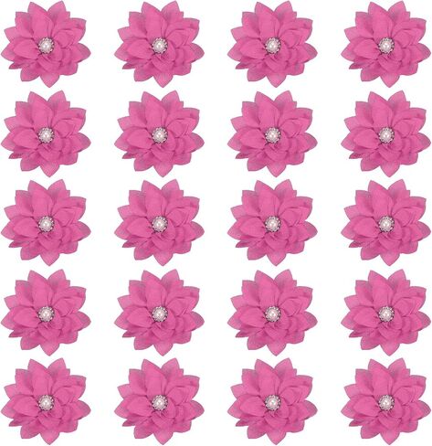 PATIKIL Fabric Brooches Flowers, Fabric Flowers for Brooch Pin Sewing Fabric Appliques Headband Embellishments with A Pearl in Saudi Arabia