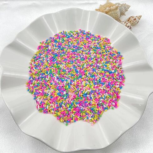 Mulutoo 120G Fake Sprinkles Fake Candy Resin Sprinkles Sprinkles Clay Sprinkles Polymer Clay Slices Polymer Sprinkles for DIY Crafts Phone Case Fake Cake Dessert(265-mixed color 6) in Kuwait