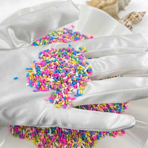 Mulutoo 120G Fake Sprinkles Fake Candy Resin Sprinkles Sprinkles Clay Sprinkles Polymer Clay Slices Polymer Sprinkles for DIY Crafts Phone Case Fake Cake Dessert(265-mixed color 6) in Kuwait