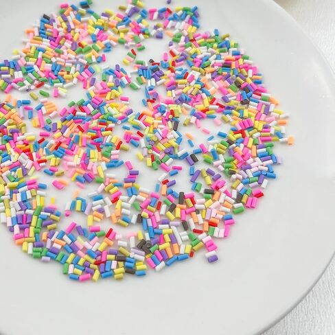 Mulutoo 120G Fake Sprinkles Fake Candy Resin Sprinkles Sprinkles Clay Sprinkles Polymer Clay Slices Polymer Sprinkles for DIY Crafts Phone Case Fake Cake Dessert(265-mixed color 6) in Kuwait