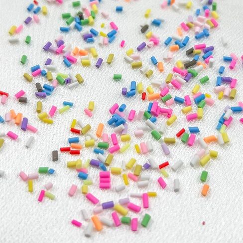 Mulutoo 120G Fake Sprinkles Fake Candy Resin Sprinkles Sprinkles Clay Sprinkles Polymer Clay Slices Polymer Sprinkles for DIY Crafts Phone Case Fake Cake Dessert(265-mixed color 6) in Kuwait