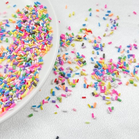 Mulutoo 120G Fake Sprinkles Fake Candy Resin Sprinkles Sprinkles Clay Sprinkles Polymer Clay Slices Polymer Sprinkles for DIY Crafts Phone Case Fake Cake Dessert(265-mixed color 6) in Kuwait