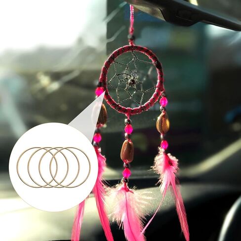 20 PCS 2 بوصة حلقات معدنية للذهب الحرفي الأطواق الأزهار Macrame Hoops لحلقات DIY Crafts Macrame Dream Supplies (الذهب ، 2 بوصة) in Kuwait