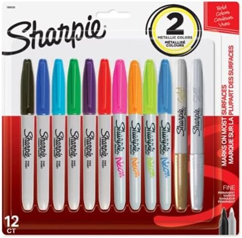 Sharpie New Shortment Colors Fine12ct (2 Metallic) in Saudi Arabia