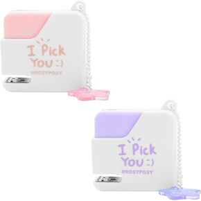 Mini Stapler with Staples, Office Staplers for Desk, 2 Pack Cute Stapler with 80 Standard Staples Portable Space Saving, Perfect for School, Teachers (Pink and Purple)