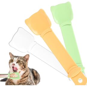 3Pcs Cat Strip Feeder Spoon Pet Treat Squeeze Spoon Cat Wet Food Dispenser for Cat Lickable Liquid Snack, Cat Feeding Food Storage