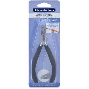 Beadalon Wire Banding Pliers Double Band Stainless Steel Construction, 2 by 20 and 2 by 21-Guage