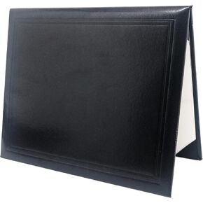 GraduationMall 8 "x10" سلس صدر شهادة تغطية الدبلوم السوداء الأسود