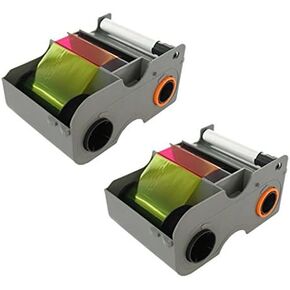 Fargo 45010 YMCKOK Color Ribbons - 2 Pack Bundle