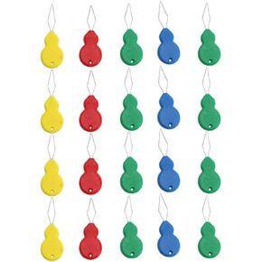 20Pcs Multicolor Plastic Wire Loop DIY Simple Needle,Easy Fast Precise Threading Plastic Leaf Shaped Needle Threaders for Sewing Machine DIY Embroidery,Threaders Sewing Tools