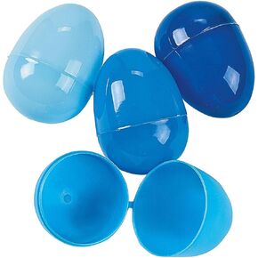 Blue Plastic Eggs - Bulk Set of 144 - Easter Egg Hunt and Party Supplies