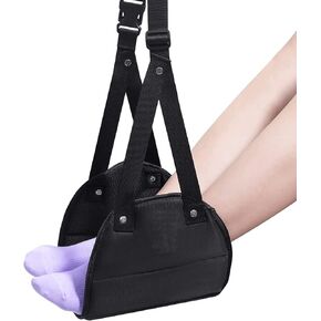 Portable Foot Hammock with Memory Foam, Enhanced Support for Relaxed Feet, Perfect for Long Flights and Desk Use, Comfortable Footrest Sling for Travel and Work