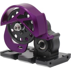 AMK Aluminum 1/10 Scale Transmission SCX10 II Gearbox with Skid Plate for RC Crawler Axial AX10 SMT10 Vanquish VS4-10 SCX10 Upgrades (Purple)
