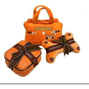 Hairmes Designer Bag Plush Dog Toy - Elevate Your Pup's Playtime with Luxury Style