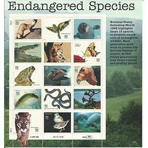 Endangered Species (Sheet of 15) 32 Cent US Postage Stamps 1996 Scott #3105