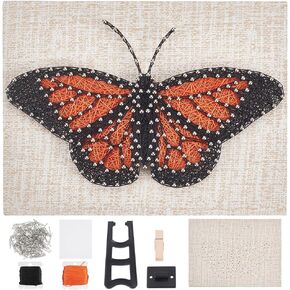 WEBEEDY DIY Butterfly String Art Kit for Beginner 3D Animal String Art Crafts Kit for Adults,Arts Crafts Kit with Instruction and All Supplies,Christmas Home Wall Decorations Unique Women Gift
