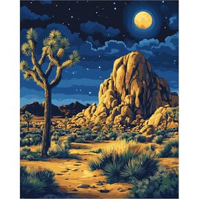 Arches National Park Paint by Number, Delicate Arch Paint by Numbers Kit for Adults, Utah Landscap Acrylic DIY Oil Painting on Canvas for Gift, Home Wall Decor(16x20inch, No Frame) in Kuwait