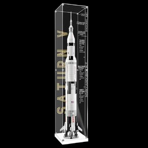 Acrylic Display Case for Lego 92176 NASA Apollo Saturn V, Dustproof Clear Display Box (Display Case ONLY,Lego Model NOT Included)